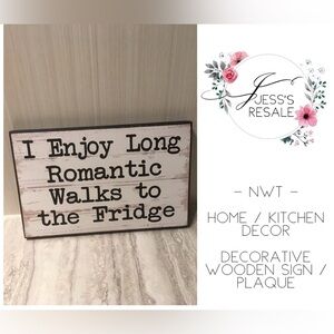 🆕HOME / KITCHEN DECOR - NWT - DECORATIVE WOODEN SIGN / PLAQUE